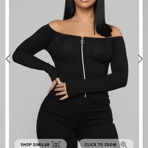 FASHION NOVA NEVER ON TIME LONG SLEEVE TOP